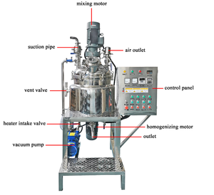 Küçük karıştırma makinesi kozmetik vakum emülgatör mikseri homojenleştirici kozmetik 50 litre mikser - Product Image 4