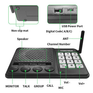 Sistema de intercomunicación extensible para casa de negocios, oficina, sistema de intercomunicación inalámbrico dúplex completo, intercomunicadores inalámbricos