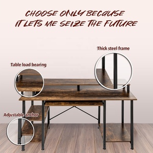 Escritorio de madera para ordenador con estante de almacenamiento Mesa de estudio simple para el hogar y el fabricante de muebles de oficina en China - Product Image 2