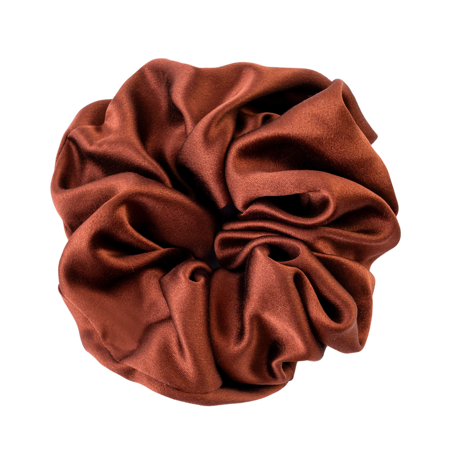 Élastique à cheveux en soie bordeaux - 4 cm