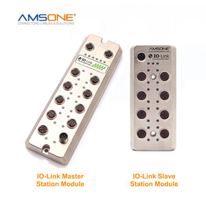 Fuente de fábrica personalizada de Amsone IP67 Estación maestra IO-Link a prueba de agua Módulo concentrador IO LINK Bloque de estación esclava para automatización - Product Image 3