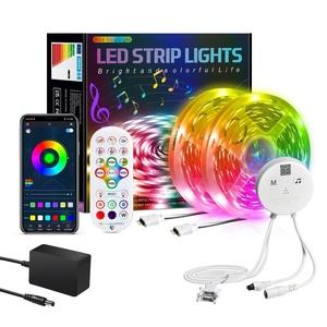 Controllo APP collegabile IP65 impermeabile 12 Volt SMD 5050 18LED RGB Smart 10M Kit striscia luminosa a strisce LED con telecomando e Controller - Product Image 1
