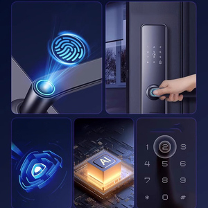 Tuya Wi-Fi Video Intercom Smart Türschloss mit HD-Kamera Sichtbarer Bildschirm App-Karten code Kompatibel mit Glas Aluminium Holztür - Product Image 5