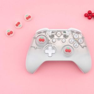 プロモーション価格4個フルーツテーマ親指グリップキャップケース<span class=keywords><strong>XBOX</strong></span>用シリコン素材親指棒カバーセットゲームアクセサリー