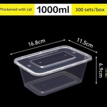 1000ml transparente - 1 juego con tapa