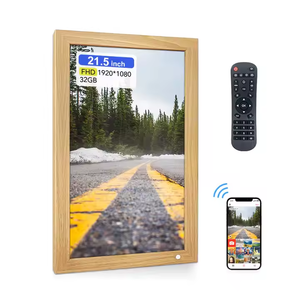 Крытый ЖК-рекламный плеер 21,5-65 дюймов Android ЖК-панель художественная цифровая фоторамка большой экран в деревянной отделке - Product Image 6