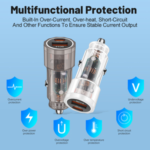 38w迷你汽车点烟器插座适配器快速充电Pd Usb C汽车充电器Qc3.0适配器双端口C型汽车充电器 - Product Image 6
