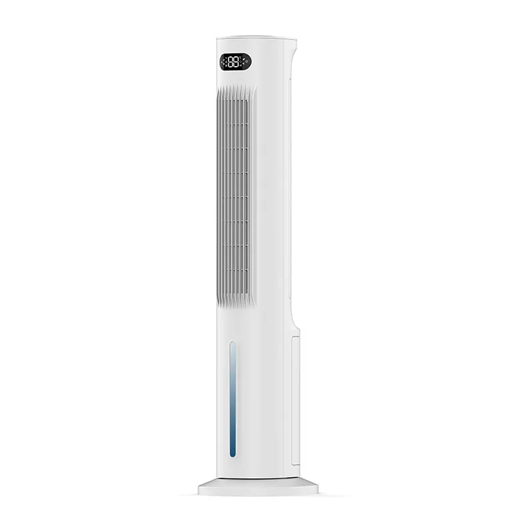 Hot selling household LED display vertical bladeless ventilation tower fans 7l water fans tower with remote control