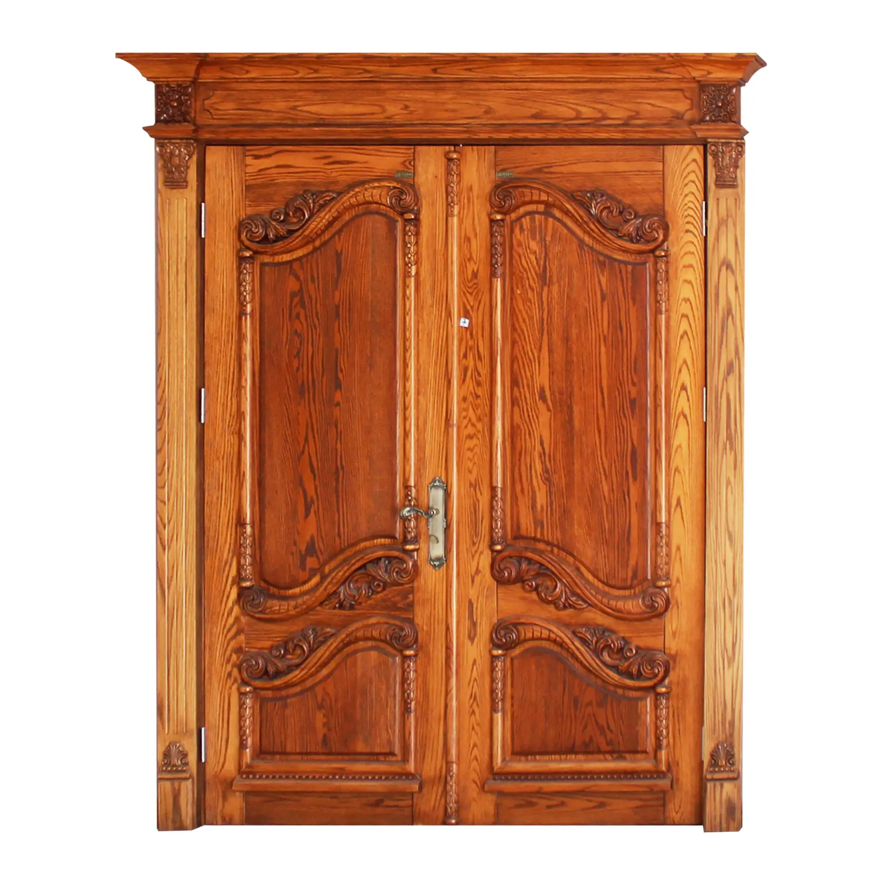 furniture entrace double block security home doors exterior solid wooden modern