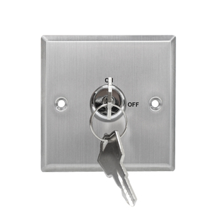 Stainless Steel DPDT <strong>Emergency</strong> Release Metal <strong>Push</strong> <strong>Button</strong> Key Switch for Access Control <strong>System</strong> Door Lock /gate and Door Operator - Product Image 1