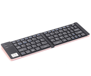 Venta al por mayor precio de fábrica aleación de aluminio inalámbrico Bluetooth teclado plegable Mini portátil F66 teclados para IOS Android Windows - Product Image 5