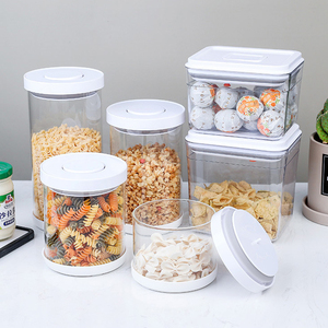 ライターとカッター付きの正方形の気密ボタンコンテナプラスチック収納ジャー