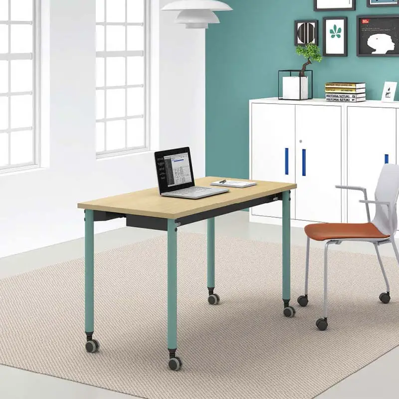 Mesa de entrenamiento plegable de gran oferta, mesa de conferencia, escritorio y silla escolar plegable para aula moderna