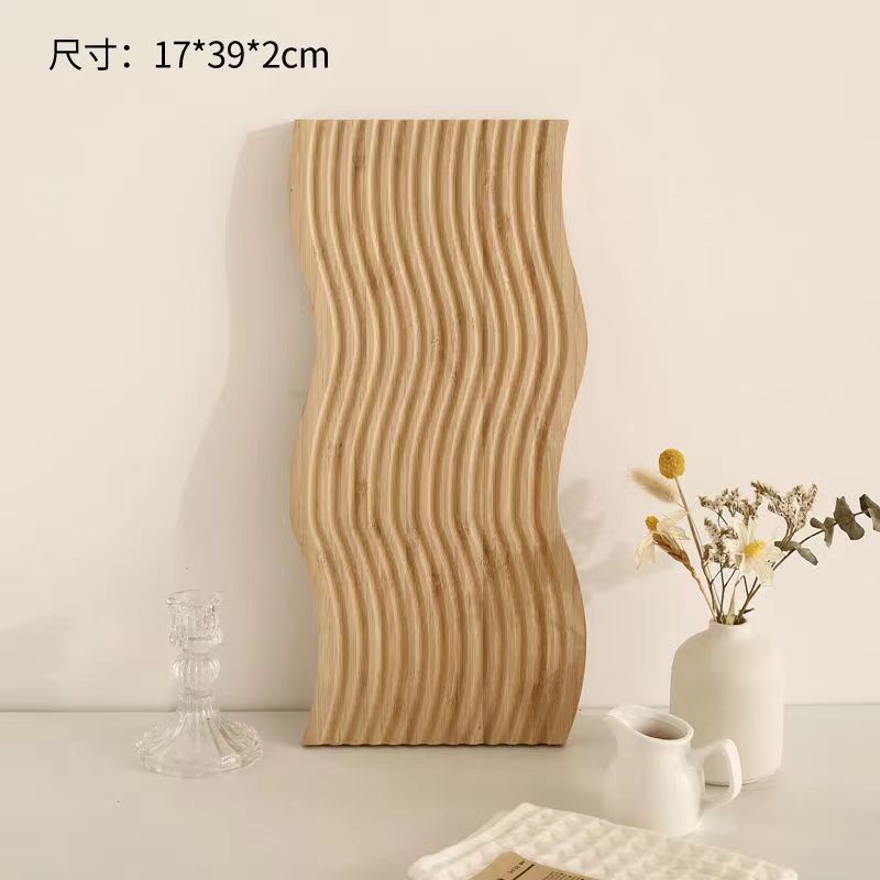 Forme ondulée en bambou et bois (39*17*2cm)