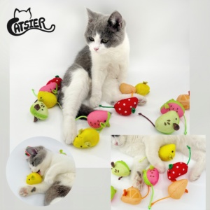 Fabricación al por mayor juguete para mascotas hierba gatera fruta ratones juguete para gatos - Product Image 4
