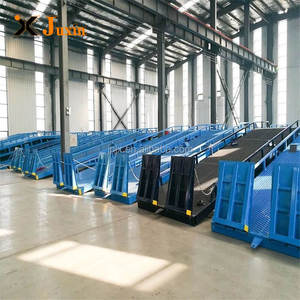 Mobiler Container Laden und Entladen Rampe Gabelstapler Laderampe Logistik Lager plattform Boarding Bridge Plattform