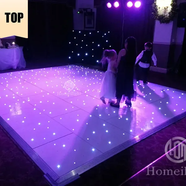 Suelo acrílico de alta calidad, iluminación LED Starlit, blanco brillante, para baile, decoración de bodas, evento, bar