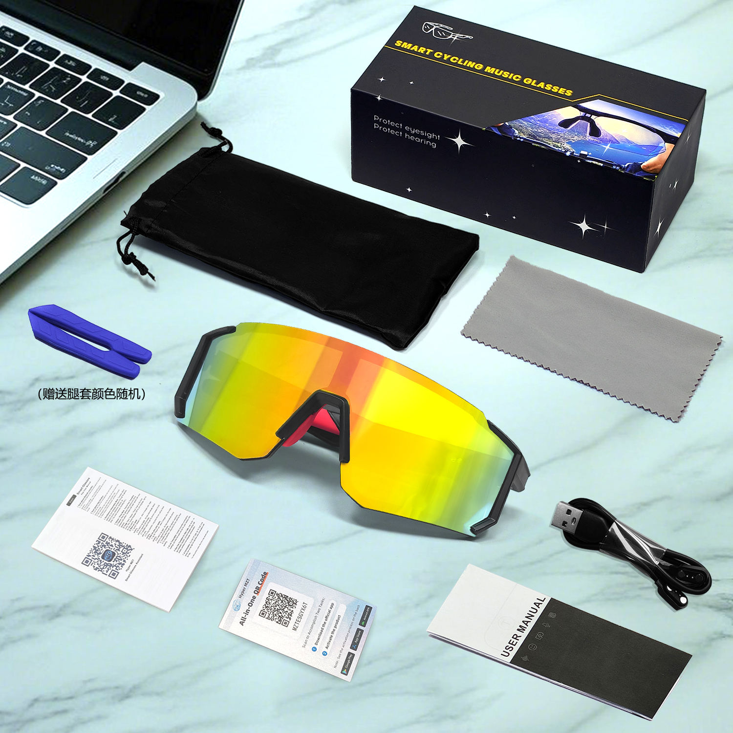 Black frame-Yellow-orange gradient