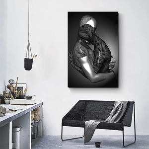 Hiện đại kim loại hình tác phẩm nghệ thuật trừu tượng vải Áp phích vài bức tranh tường phòng khách trang trí nhà không khung bức tranh - Product Image 3