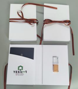 OEM 4*6 5X7 6*8 inç baskılar kumaş keten özel kağıt düğün albümü fotoğraf kutusu USB bellek sürücüler sunum hediye fotoğraf kutusu - Product Image 2