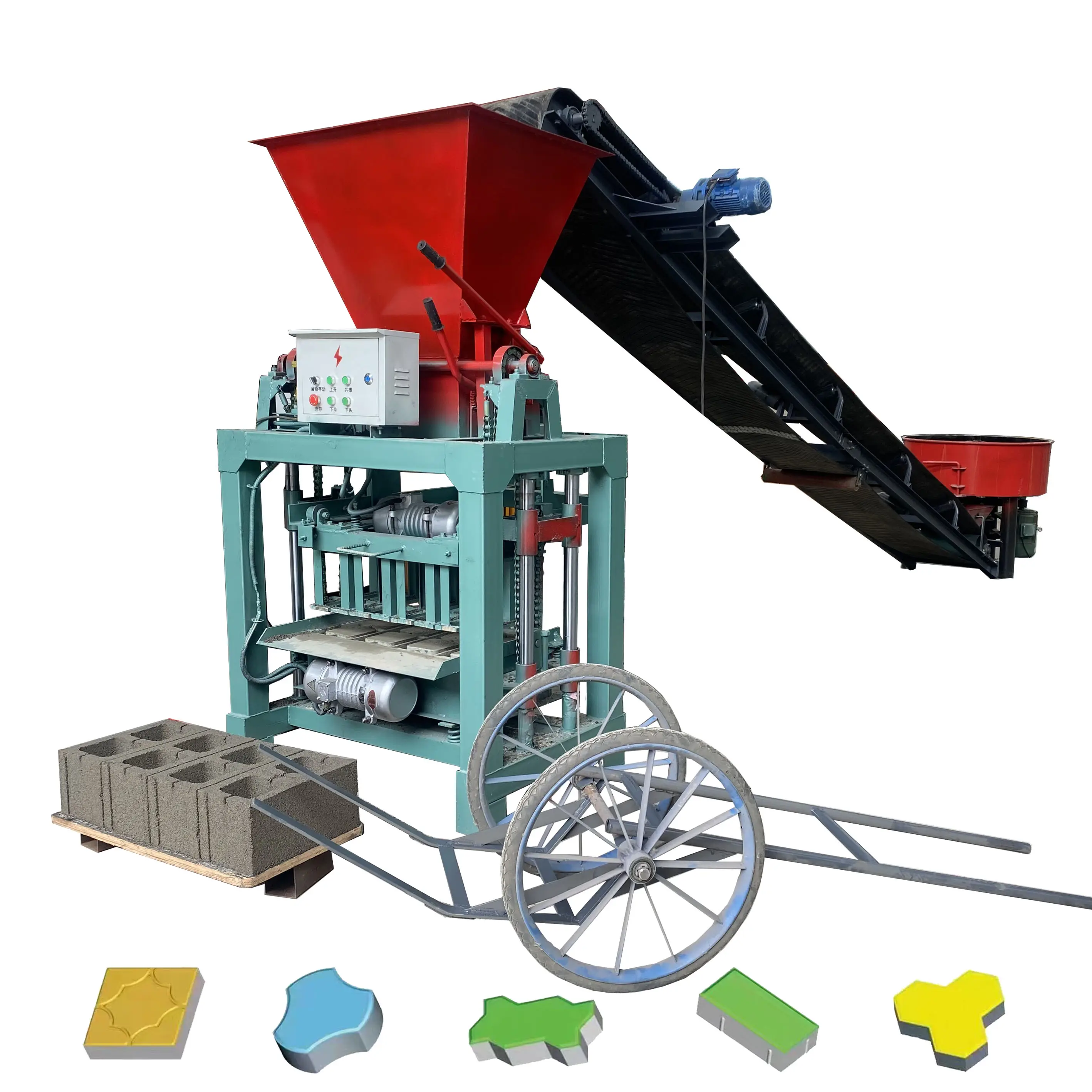 4-35C QT4 Modell Kettenbauziegelmaschine mit Hopper für Zement Rohmaterial Großhandel und zum Verkauf in Kongo