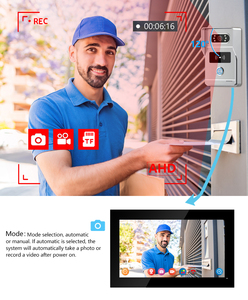 Monitor de intercomunicador de vídeo inteligente 2 sin batería, sistema de intercomunicación TUYA WiFi para el hogar/oficina con pantalla dual - Product Image 5