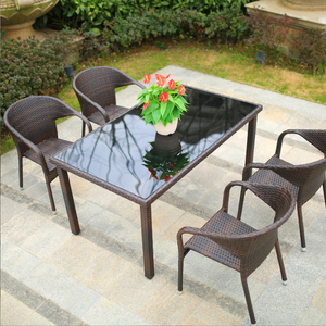 Bàn Cà Phê Đặt Vòng Bàn Ăn Đặt 4 Ghế Đồ Nội Thất Ngoài Trời Cho Nhà Hàng - Product Image 5