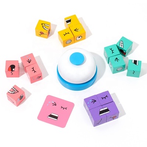 Wooden Face Changing Cube Expression <strong>Building</strong> <strong>Blocks</strong> Kids Early Educational Magic Cube Puzzle Wood <strong>Blocks</strong> <strong>Pattern</strong> Matching Game