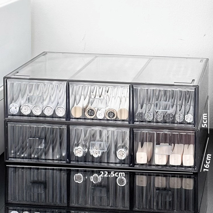 Translucent gray three-drawer**2