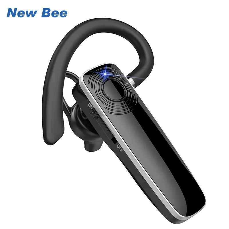 New Bee Cheap NB-12 Bluetooth Wireless Business Earphone Single Ear Hook Headset for Computer, Phone Calls