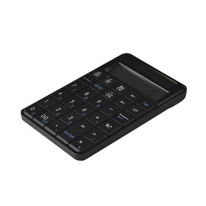 Tastiera Wireless 2.4G Mini tastiera numerica USB Wireless 2 in 1 con tastiera dello schermo di visualizzazione della calcolatrice per l'ufficio del computer portatile del PC