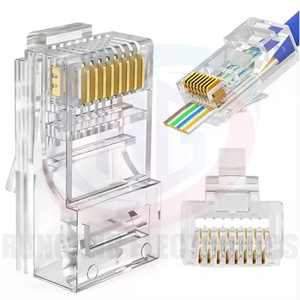 RG Jack 3.5mm uzatma tel kedi 5 RJ45 konnektör Gigabit Internet hızı PC korumasız kristal FTP bilgisayar güç kablosu ağ - Product Image 3