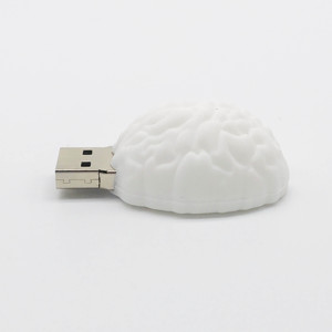เต็มรูปแบบ Capactity ซิลิโคนที่กำหนดเอง Usb 2.0แฟลชไดรฟ์พีวีซีสมองรูป Usb เมมโมรี่สติ๊ก