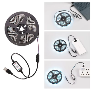 USB 5 В RGB смарт-лента 5050 30 светодиодов/м семь цветов управления атмосферой для Bluetooth Светодиодная лента CE RoHS совместимая печатная плата - Product Image 5