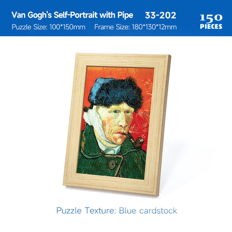 33-202-Autoportrait Van Gogh avec pipe