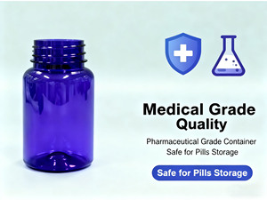 Boş kapsül şişeleri 190cc PET plastik silindir sağlık vitamini hap şişeleri ile vidalı kapak ve serigrafi - Product Image 2