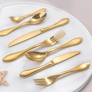 Tùy Chỉnh Thực Hiện Vàng Của Trung Quốc Bộ Đồ Ăn, Pháp Phong Cách Bộ Đồ Ăn Set, Thép Không Gỉ Bộ Đồ Ăn - Product Image 2