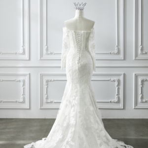 Ophelisa Elegante Vestido De Novia De Satin putri duyung/terompet Con linias Limpias Y Silueta ebtructurada decorcon ADO applique - Product Image 5