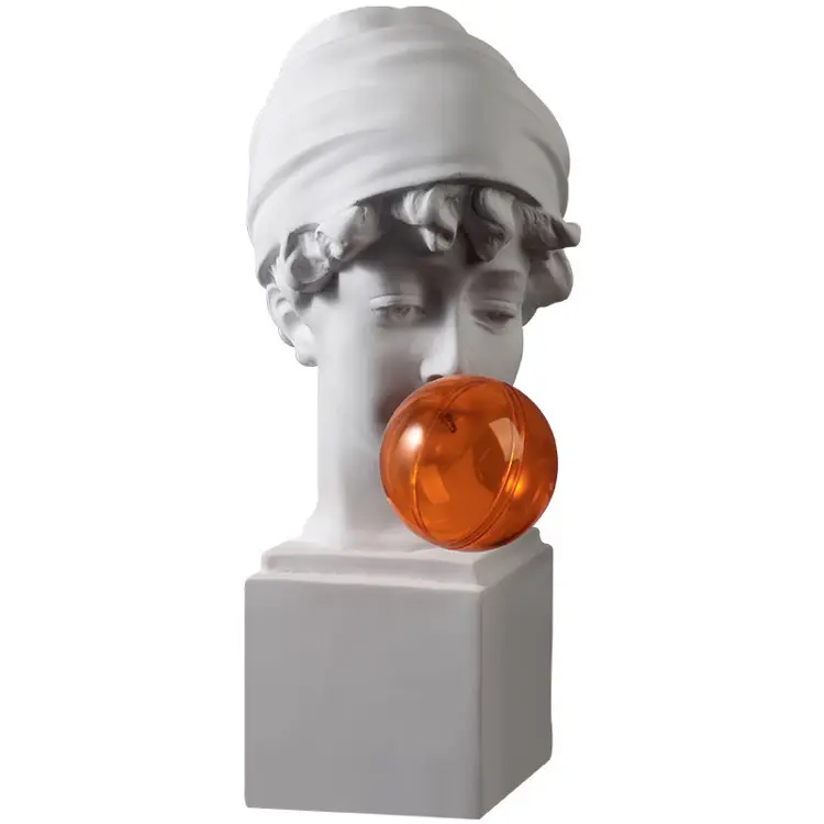 Estatua Apolo de burbujas de soplado, busto decorativo de David