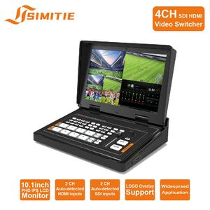 Avmatri-X Pvs0403u ตัวแปลงสัญญาณ4ch 10.1นิ้ว SDI & HDM-I วิดีโอแบบเรียลไทม์เครื่องกระจายเสียงถ่ายทอดสดอีเว้นท์ตัวสลับวิดีโอมิกเซอร์ - Product Image 4
