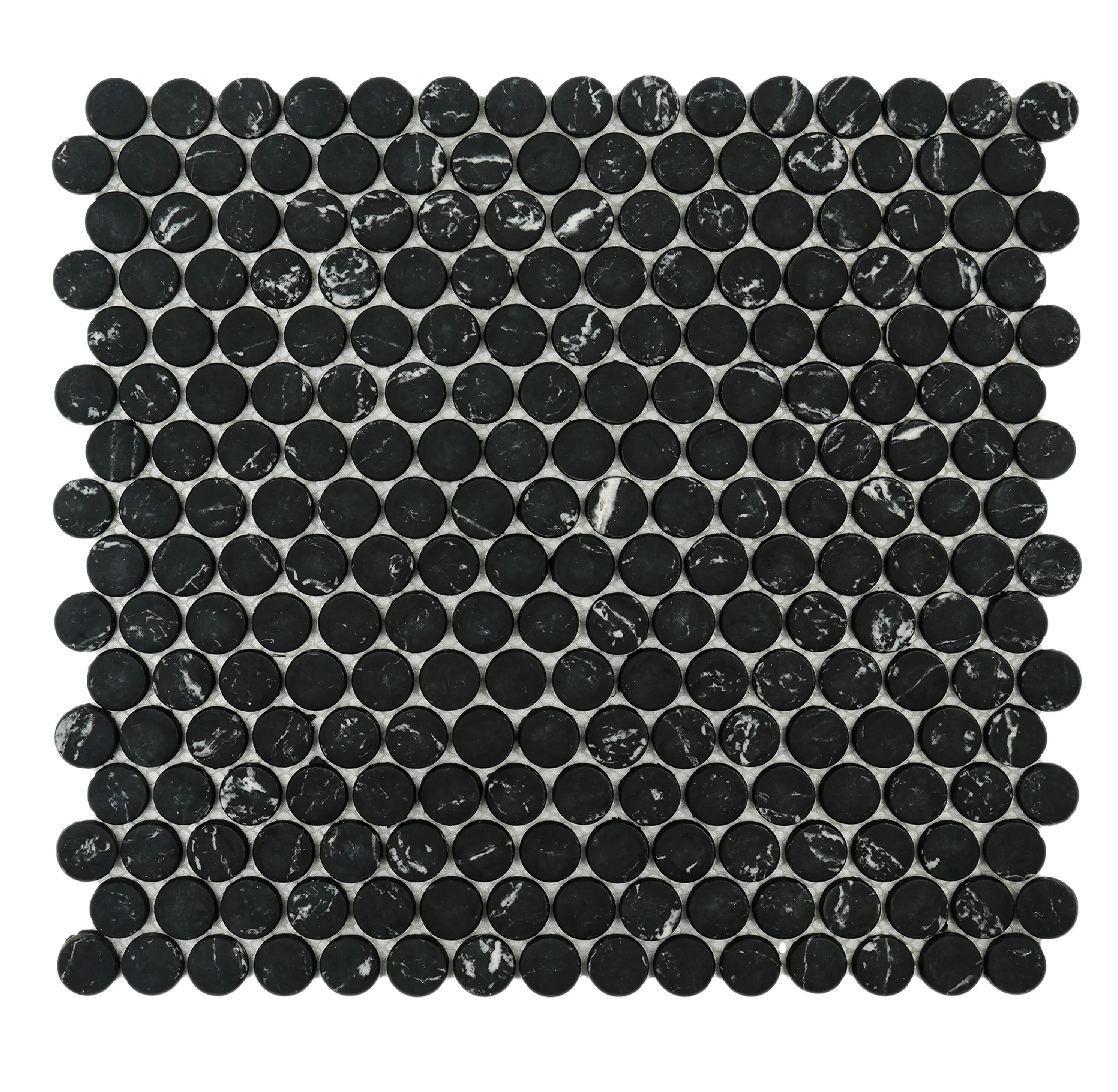 Nero Rotondo Bianco Riciclato Mattonelle di Mosaico di Vetro per il Bagno Cucina Backsplash e tutti i mattonelle della parete