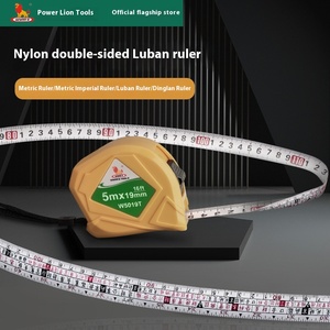ไม้บรรทัด Luban แบบสองด้านความแม่นยำสูง3ม. 5ม. ABS fengshui เทปวัดความสูงไม้บรรทัดเมตริกแบบบรรจุกล่อง
