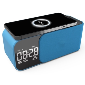 Altavoz de carga inalámbrico Hi-Fi multifuncional 8 en 1 6W con reloj despertador con luz nocturna LED Salida de Puerto tipo C de FM 10W - Product Image 1
