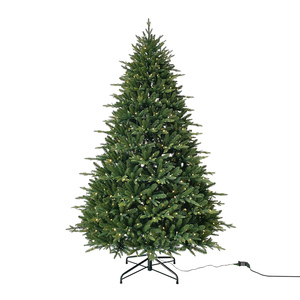 Süper değer noel ağacı önceden aydınlatılmış yapay PVC ve PE yeşil noel ağacı Dural LED 10 fonksiyonları 3ft 15ft - Product Image 2