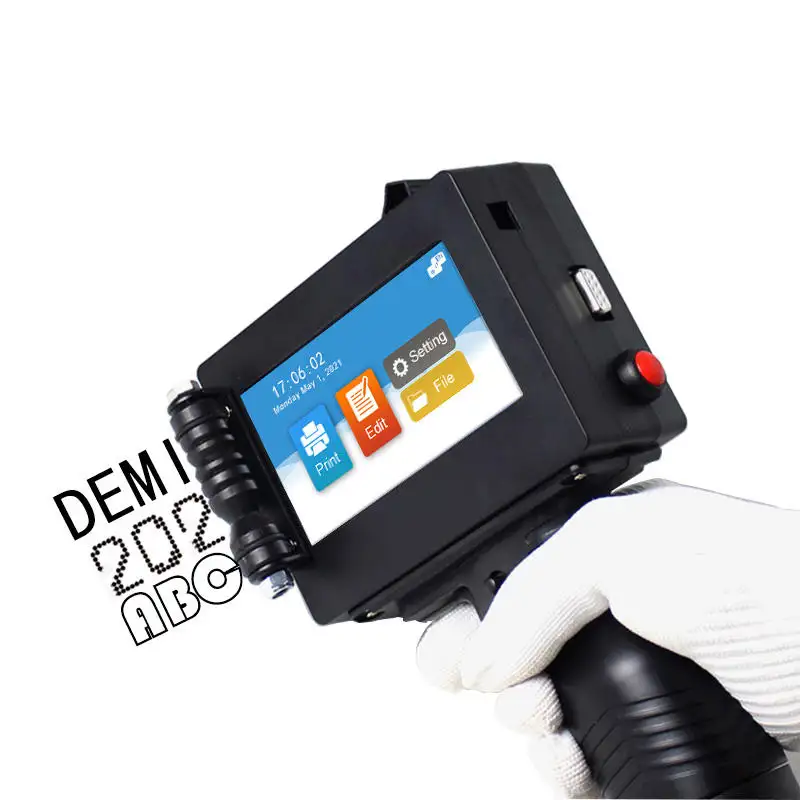 Uyin 25.4mm imprimante à jet d'encre numérique portable impression date numéro de lot carton machine de codage par lots imprimante portable à pistolet à jet d'encre
