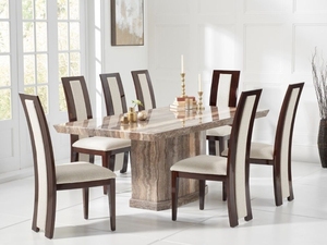 SH STONE, muebles modernos de piedra Natural de gama alta personalizados, mesa de comedor de mármol marrón cuadrada Rectangular - Product Image 2