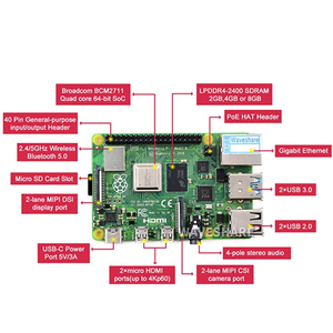 Nuovo Raspberry Pi 4 modello B Raspberry PI 4 generazione B 2GB \ 4GB \ 8GB kit opzionale - Product Image 5