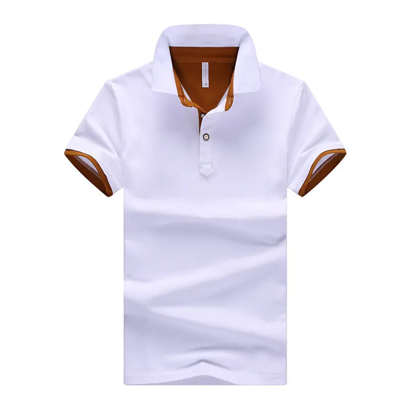 Abbigliamento ricamato Design personalizzato stampato semplice bianco nero Golf cotone poliestere bianco bianco bianco Polo da uomo magliette