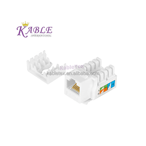 梯形UTP Cat5e超薄90度RJ45网络模块 - Product Image 1