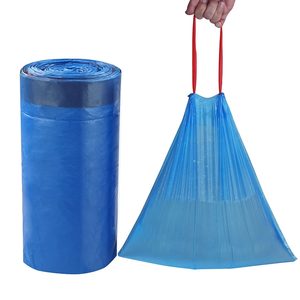 Bolsas de basura de plástico con cordón biodegradable con cordón, sacos de basura para el hogar de alta calidad en rollo - Product Image 6